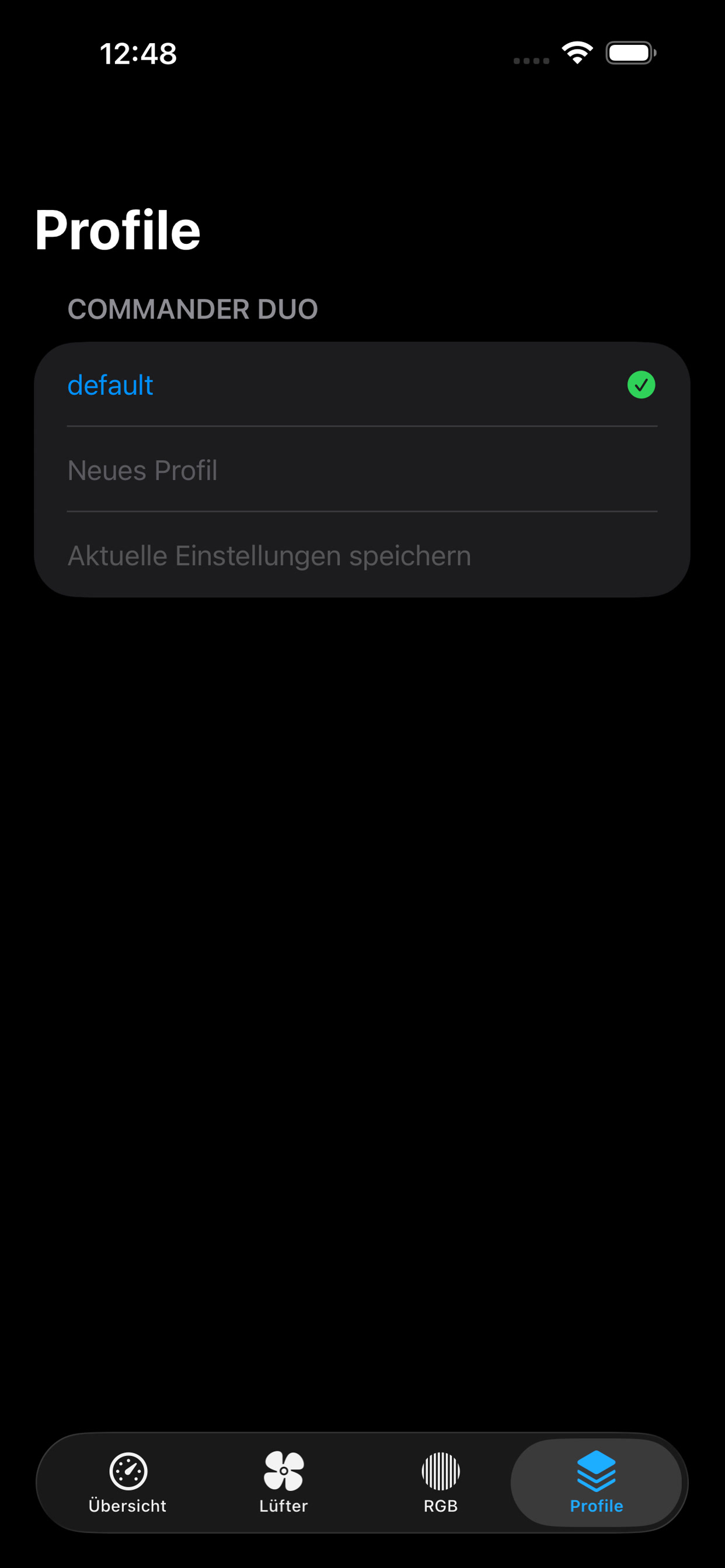 LinkControl Profilverwaltung
